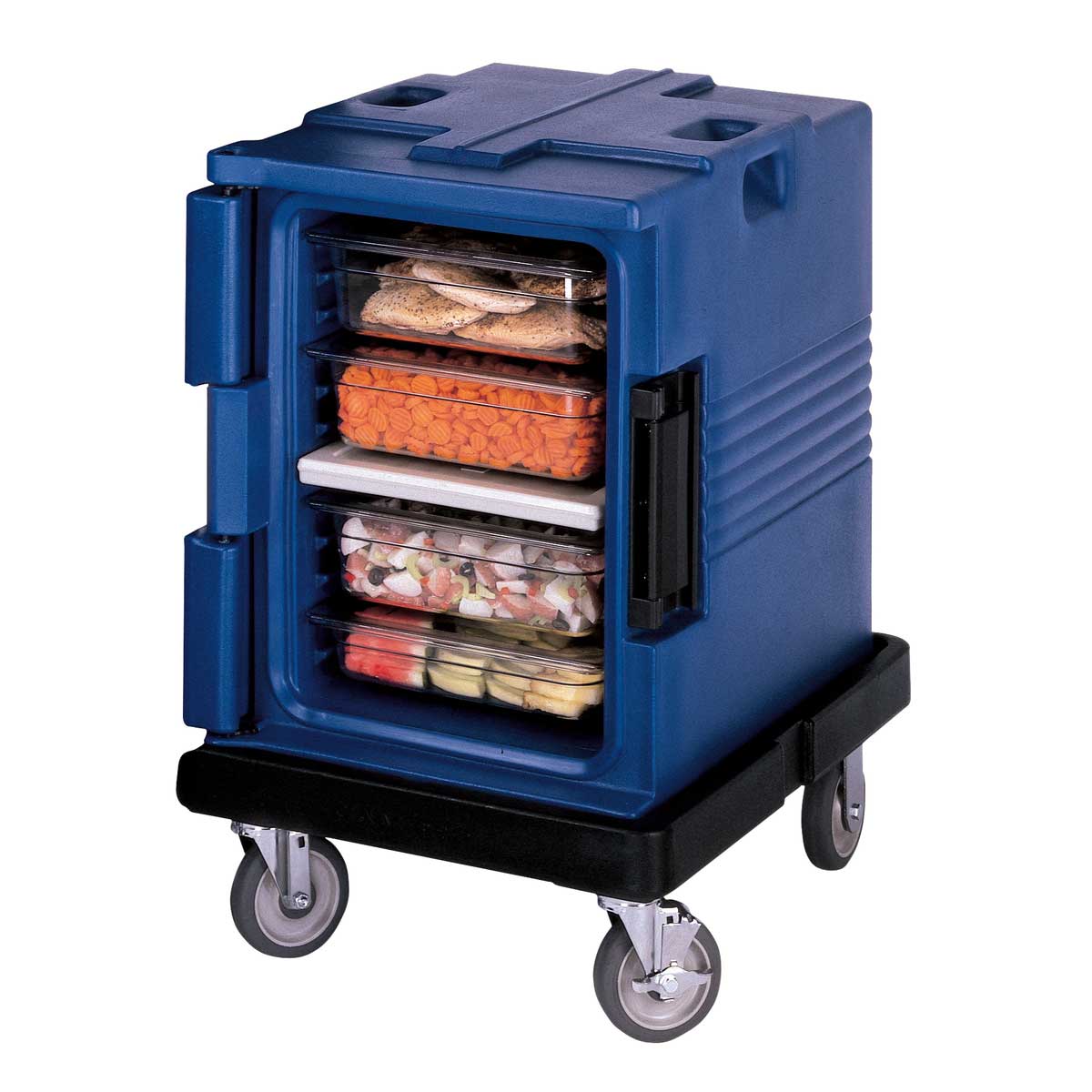 Cambro CD400110 Black Catering Camdolly - Heavy Duty 300 lb Capacity Cart for Food Service, Restaurant, and Event Catering