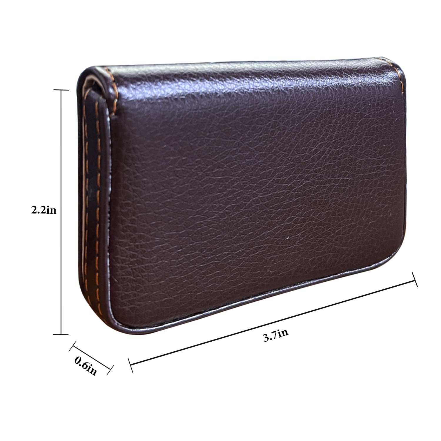 2 Pack PU Leather Multi Card Holder Wallet with Magnetic Closure - Black | Slim Business Card Case for Men & Women | Perfect for Office, Travel & Everyday Use