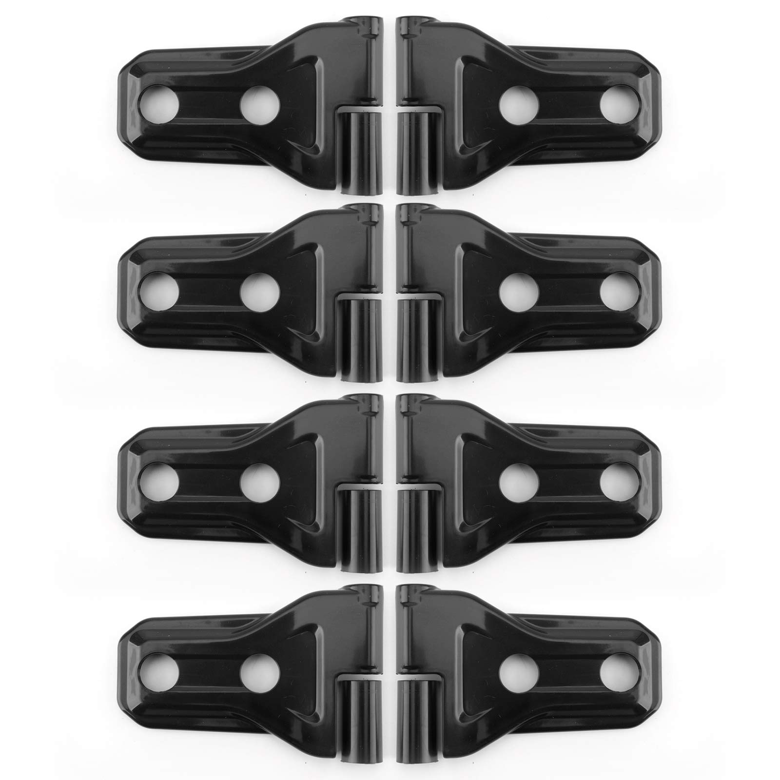 8-Piece Black Door Hinge Covers Trim for 2018 Jeep Wrangler JL 4-Door - Durable ABS Plastic Accessories for Bruce & Shark Style - Perfect for Off-Roading, Car Shows & Jeep Customization