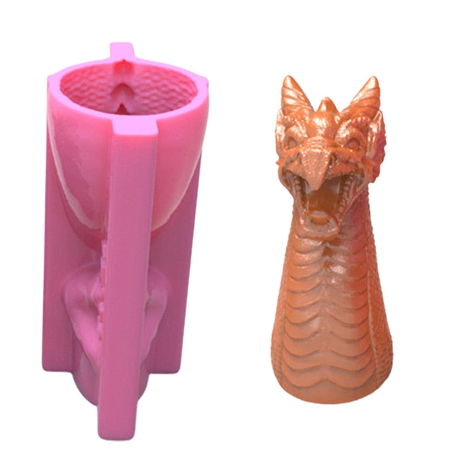 3D Dragon Silicone Candle Molds for DIY Soap, Resin, Chocolate & Candy Making - Reusable Animal Craft Molds for Home Decor, Birthday Gifts & Party Favors