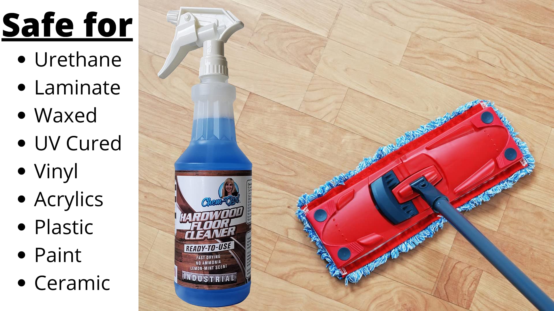 Premium Hardwood Floor Cleaner - 12 Quarts (Case of 12) - Safe for Wood Floors, Non-Toxic & Streak-Free - Ideal for Homes, Offices & High-Traffic Areas
