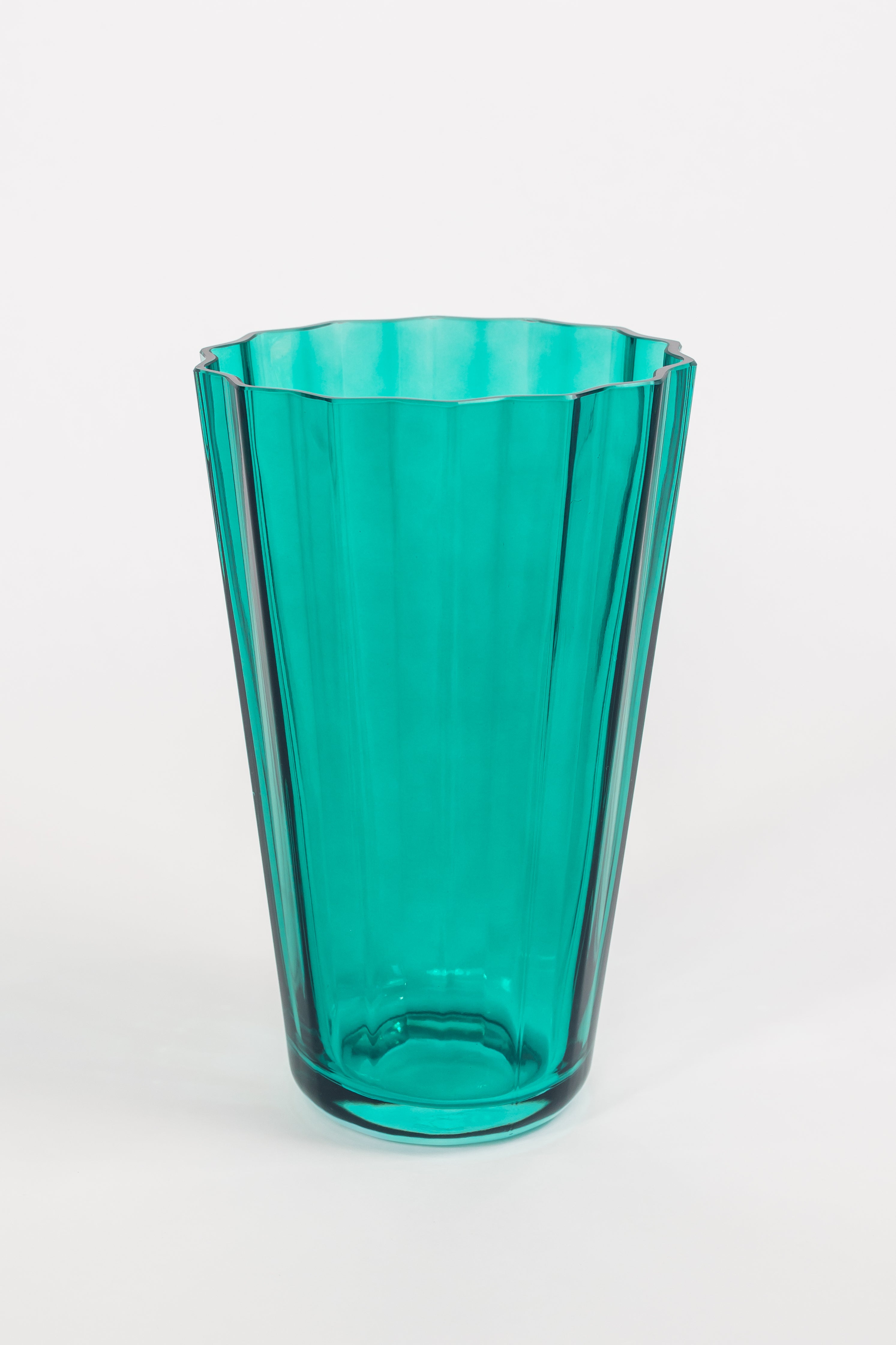 Estelle Colored Sunday Vase - Emerald Green | Handmade Glass Flower Vase for Home Decor, Wedding Centerpieces & Dining Table Decorations
