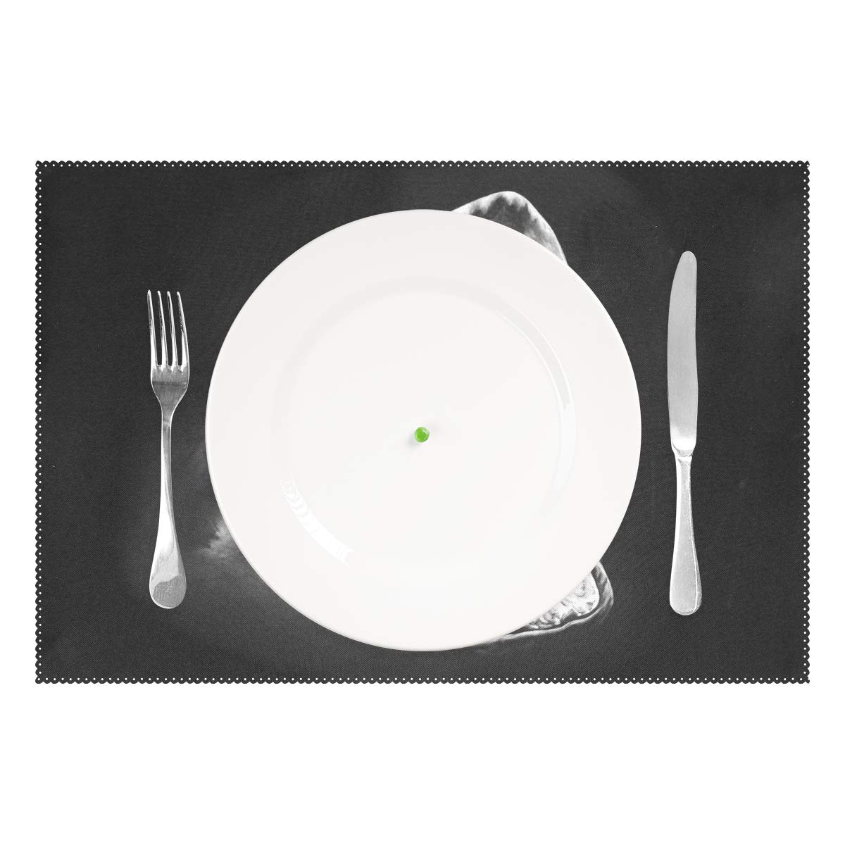 MOYYO Shark Heat-Resistant Non-Slip Placemat - Washable Polyester Table Mat for Dining & Kitchen Decor (1PC) - Perfect for Family Meals, Kids' Parties & Restaurant Use
