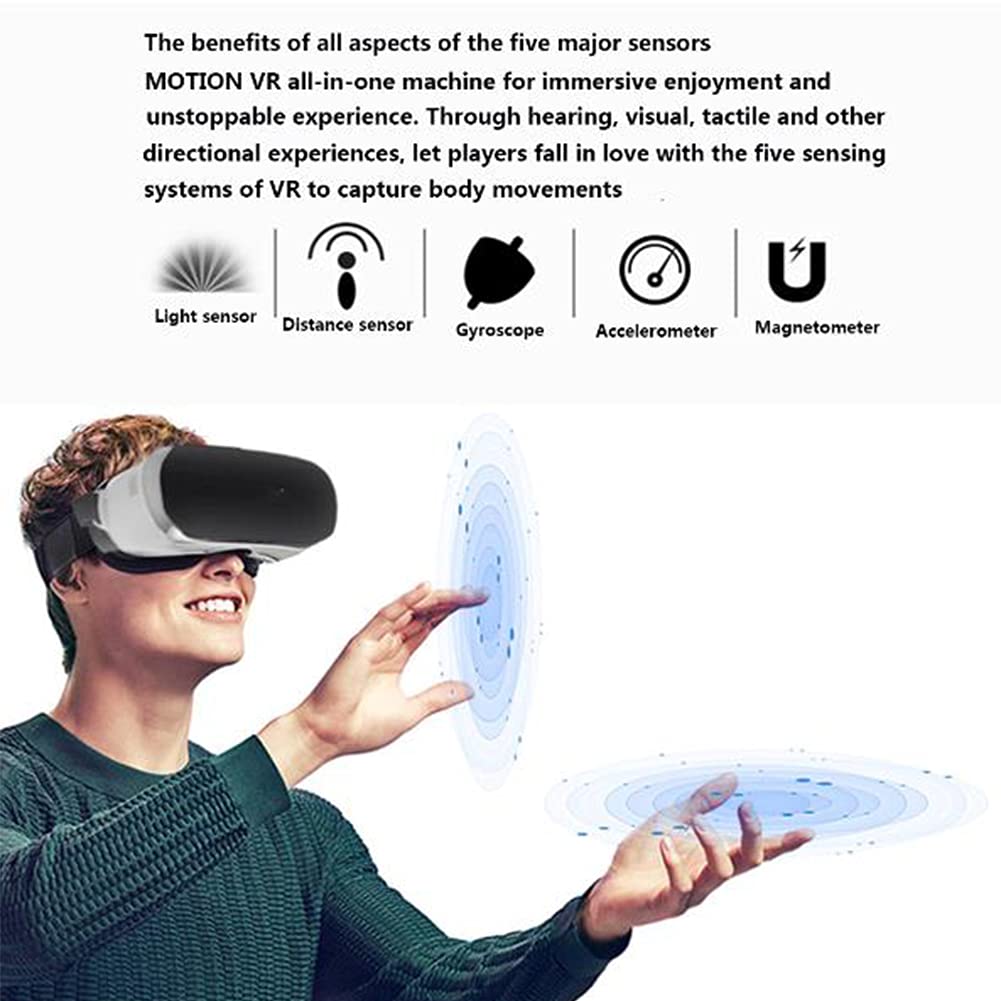 All-in-One Wireless VR Headset for PC & Gaming Consoles - 16GB 3D Virtual Reality Glasses Compatible with PS4, Xbox 360/One, 2K HDMI, Nibiru Android 5.1, 2560x1440 Resolution (White) - Perfect for Immersive Gaming, 3D Movies & Virtual Experiences