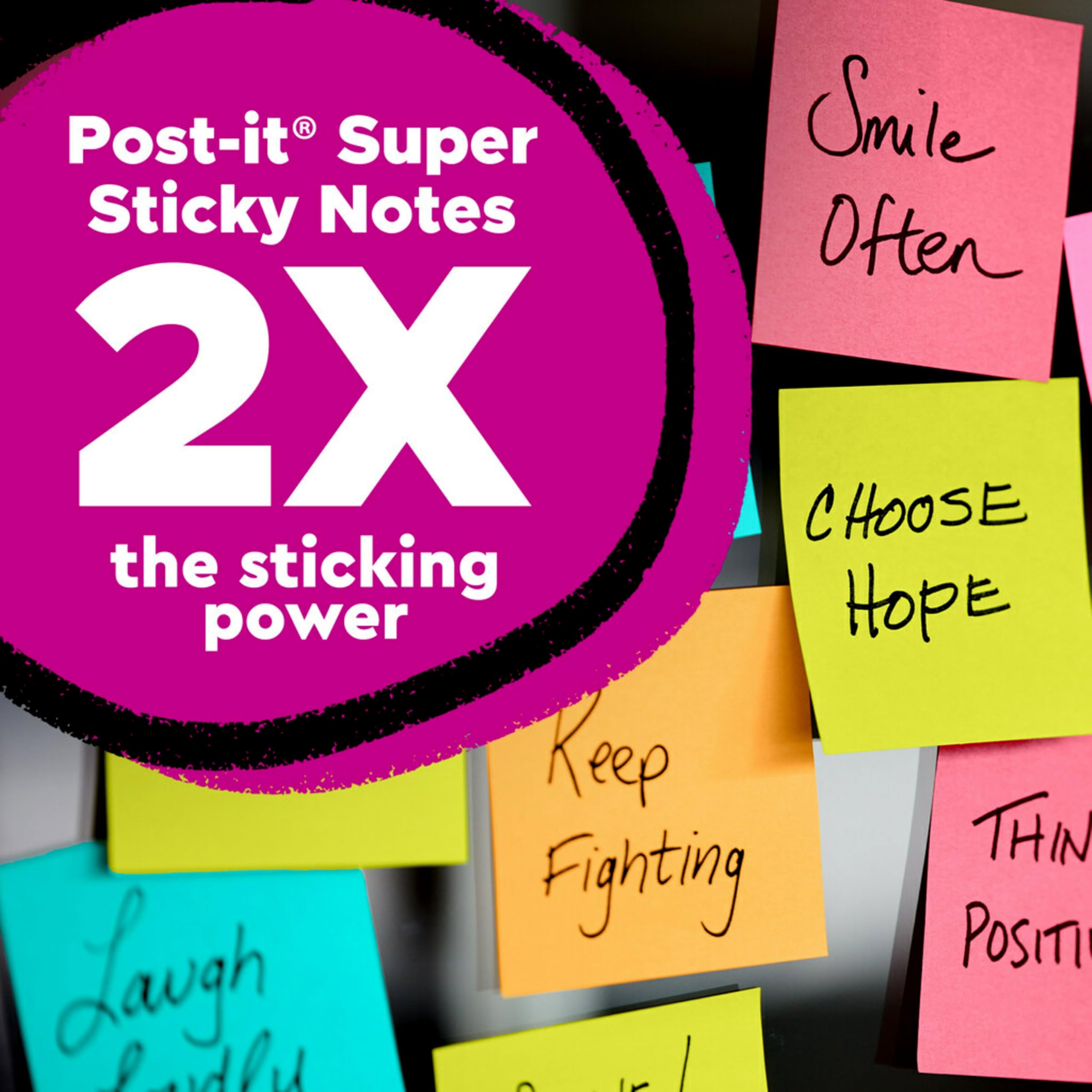 Post-it Super Sticky Notes - 10 Pads, 1.875 x 1.875 Inches, Strong Adhesive for Vertical Surfaces - Perfect for Office, School, Home & Work (Canary Yellow) | Organize Tasks on Monitors, Walls, Windows & Whiteboards