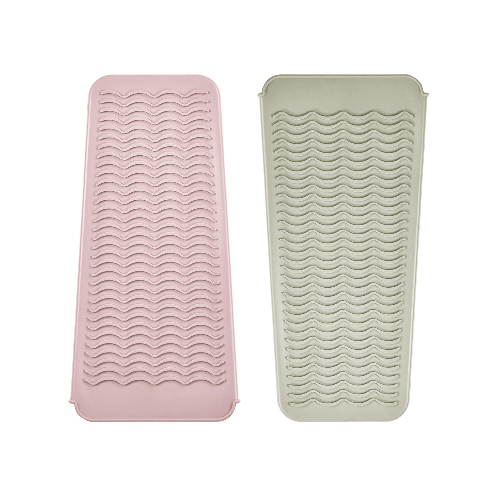 Heat Resistant Silicone Travel Pouch for Hair Straightener, Curling Iron & Flat Iron - 2 Pack Multicolor | Perfect for Travel, Gym & Salon Use