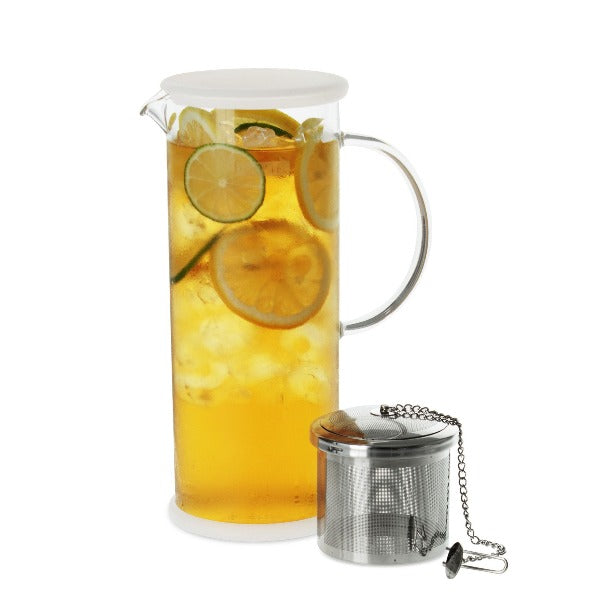 FORLIFE Lucent Glass Tea Jug with Removable Capsule Infuser - Perfect for Loose Leaf Tea, Iced Tea & Herbal Infusions at Home or Office