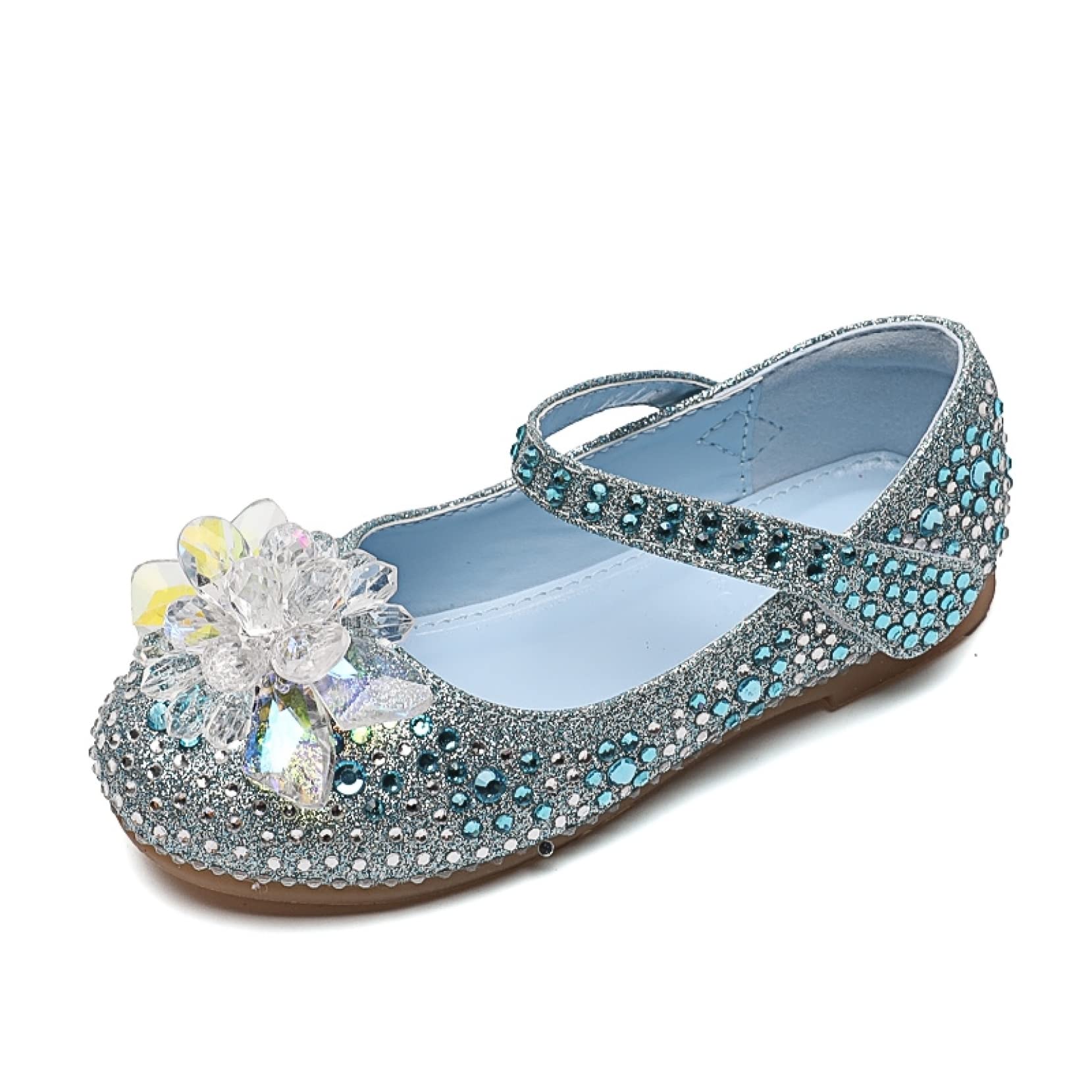 Sparkly Rhinestone Mary Jane Ballet Flats for Girls - Toddler/Little Kid/Big Kid Dress Shoes for Party, School, Wedding & Flower Girl Occasions | Comfortable & Stylish Everyday Wear