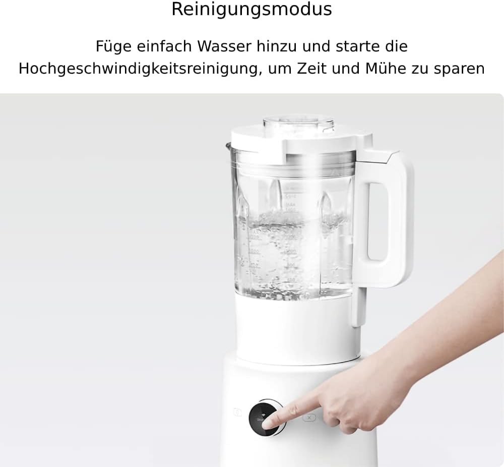 Xiaomi Smart Blender with 8 Multi-Angle Blades, OLED Display Handle, 9 Variable Speeds for Hot & Cold Drinks, 4-Hour Thermal Insulation - White (Italian Version) - Perfect for Smoothies, Juices & Meal Prep at Home