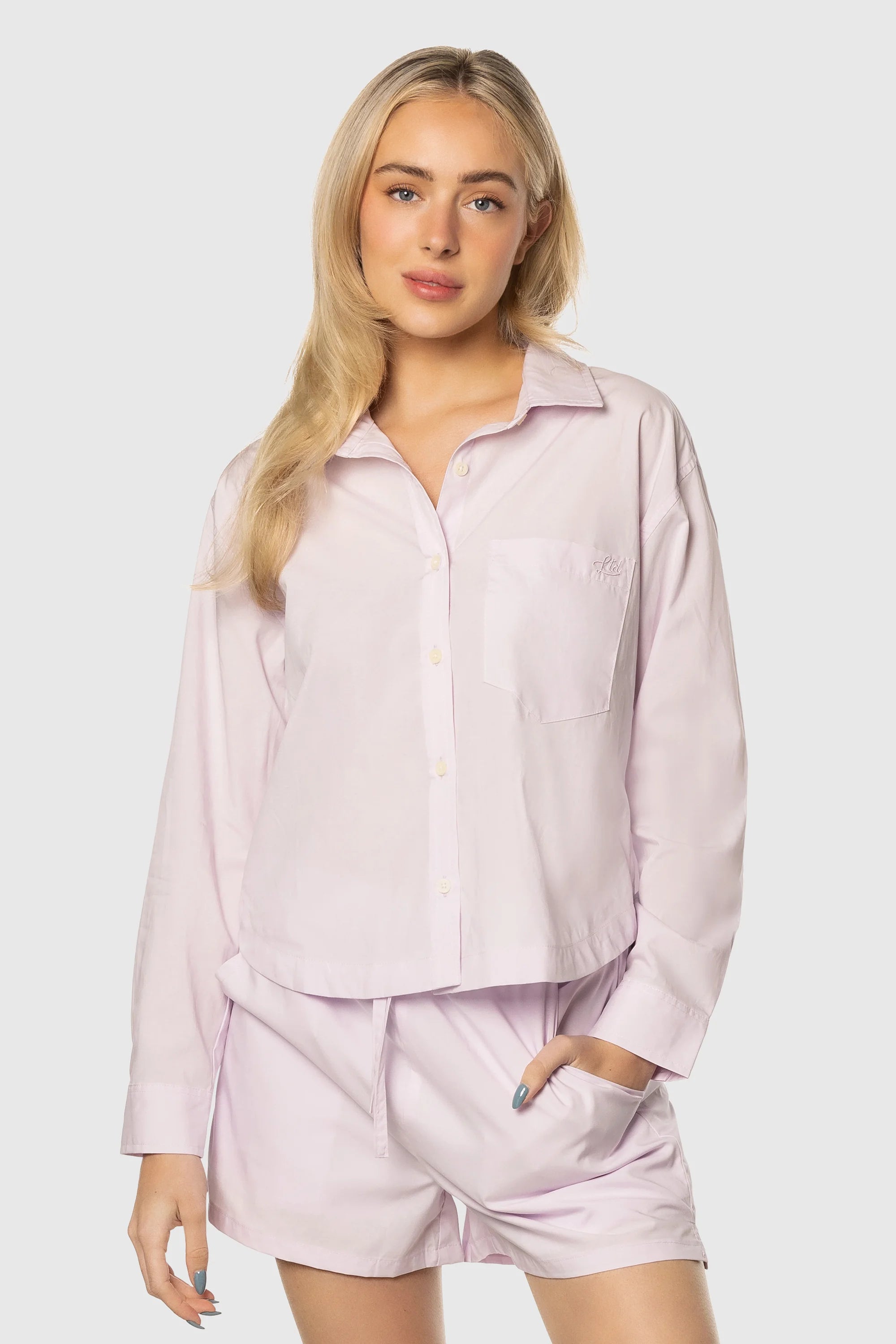 Blue Button-Up Shirt for Men & Women - Comfortable Daily Wear for Work, Casual & Outdoor Activities