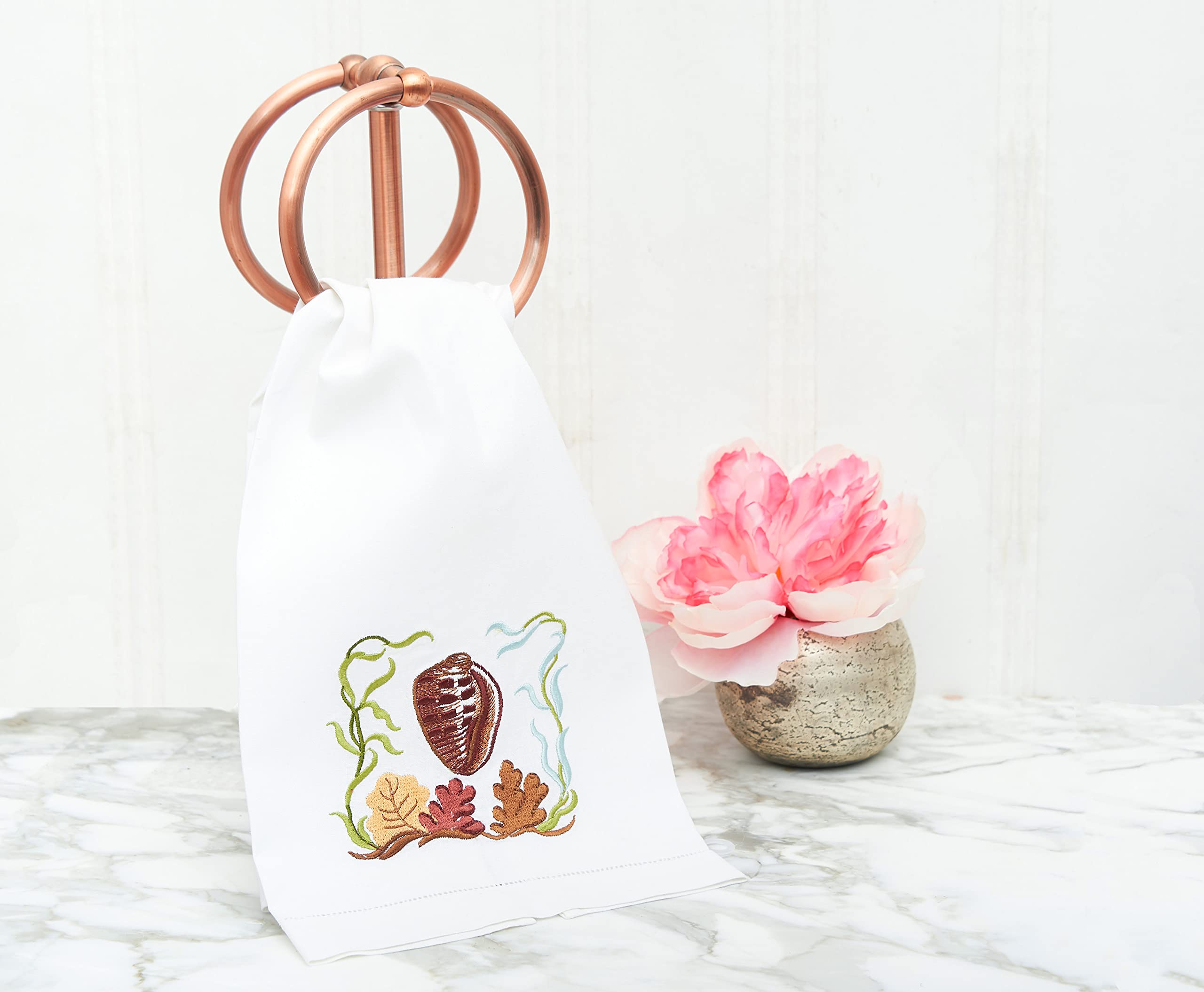 C&F Home Natural Conch Shell Woven Kitchen Towel Set - 18