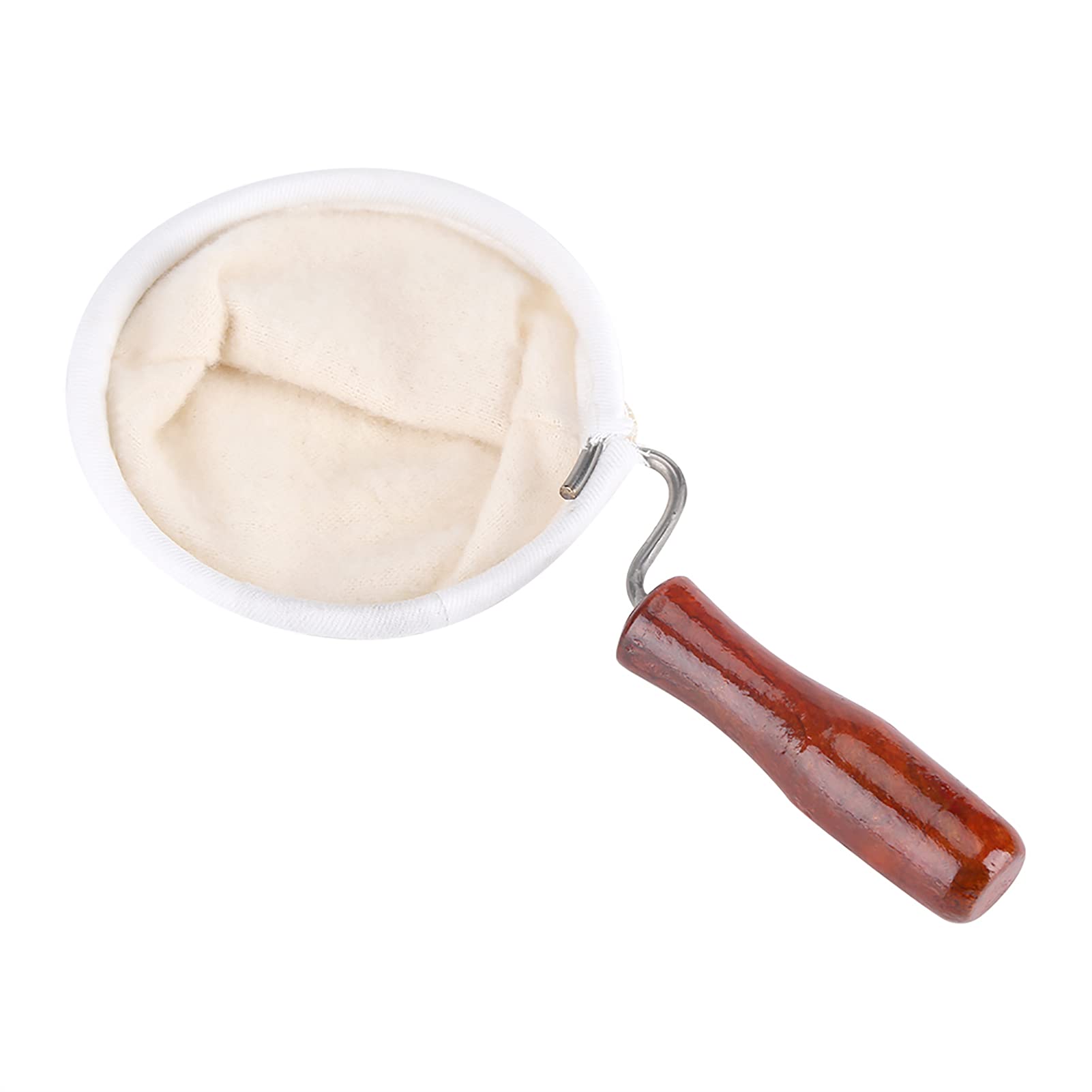 Reusable Cloth Coffee Filter with Wood Handle - Handmade for Pour Over Brewing