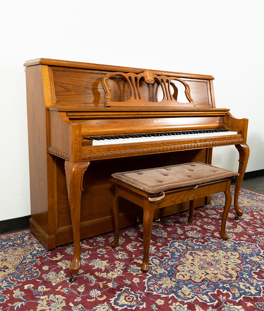 Baldwin 45 5045 Upright Piano in Oak Finish - Pre-Owned Vintage Piano with Serial Number 0456430 | Perfect for Home, Studio & Music Classrooms