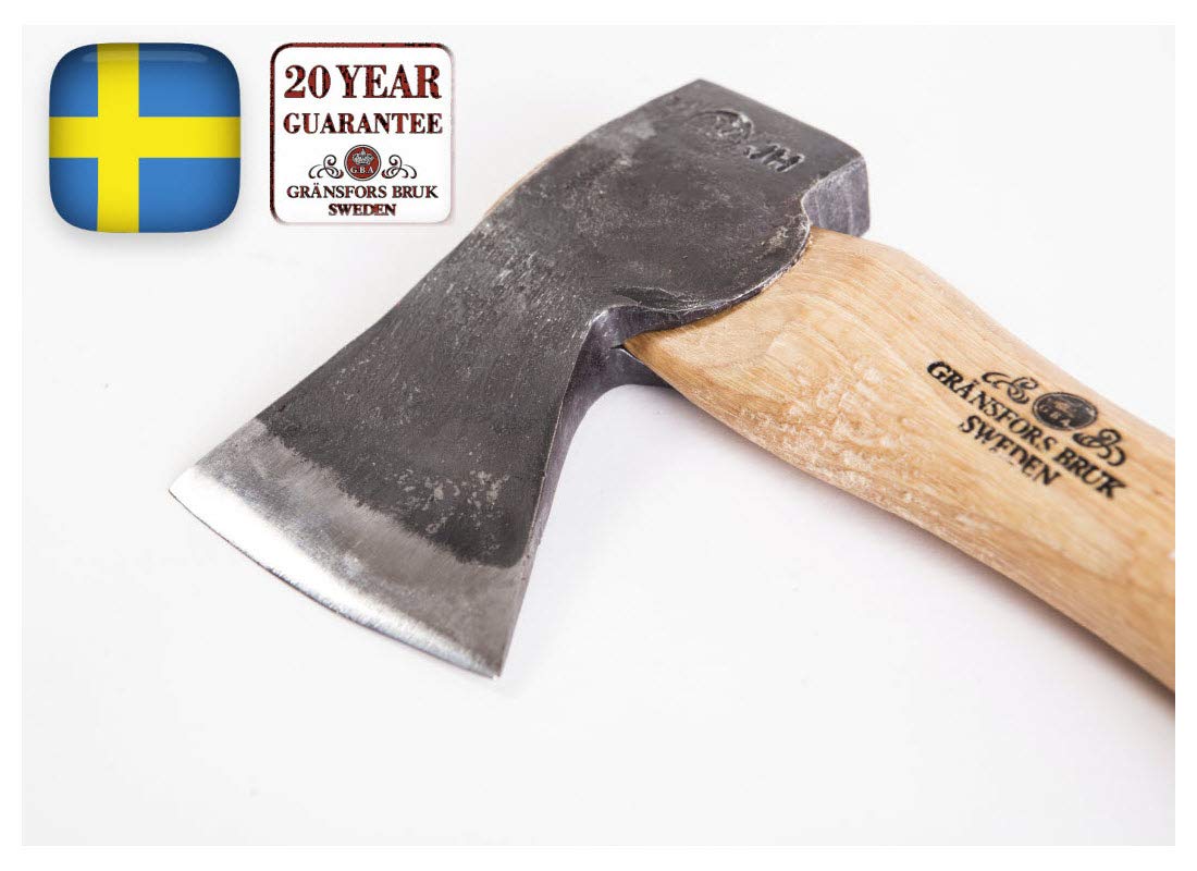 Gransfors Bruks Hand Hatchet - Premium Swedish Woodworking Axe for Camping, Hiking & Outdoor Survival