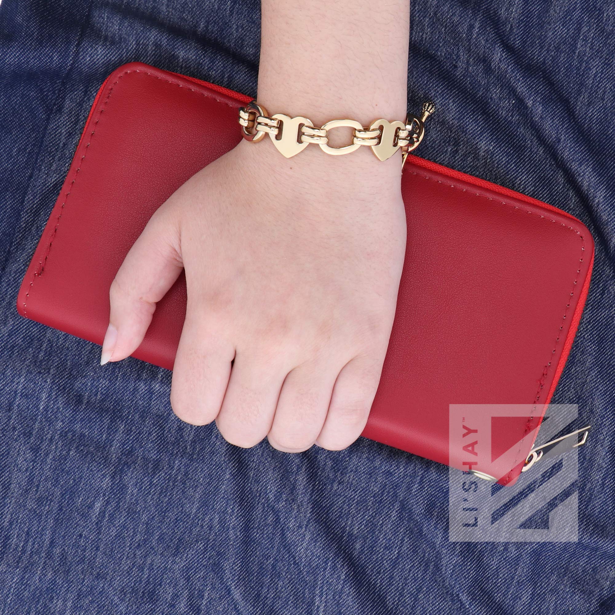 Vegan Leather Solid Color Zipper Wallet for Women - Stylish & Durable Ladies Wallet for Everyday Use, Travel, and Business