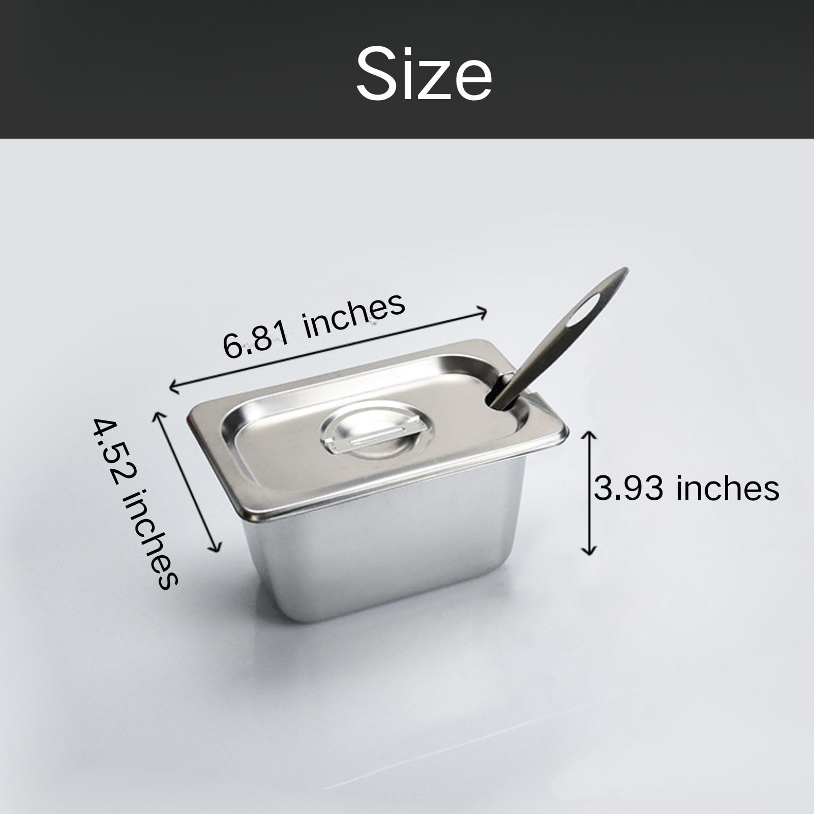 3 Pack 1/9 Size 4 Inch Deep Stainless Steel Hotel Pans with Lids & Spoons - Commercial Grade Food Trays for Restaurants, Buffets, Catering, Home Kitchens & Party Serving - Durable Steam Table Pans for Food Storage, Display & Reheating