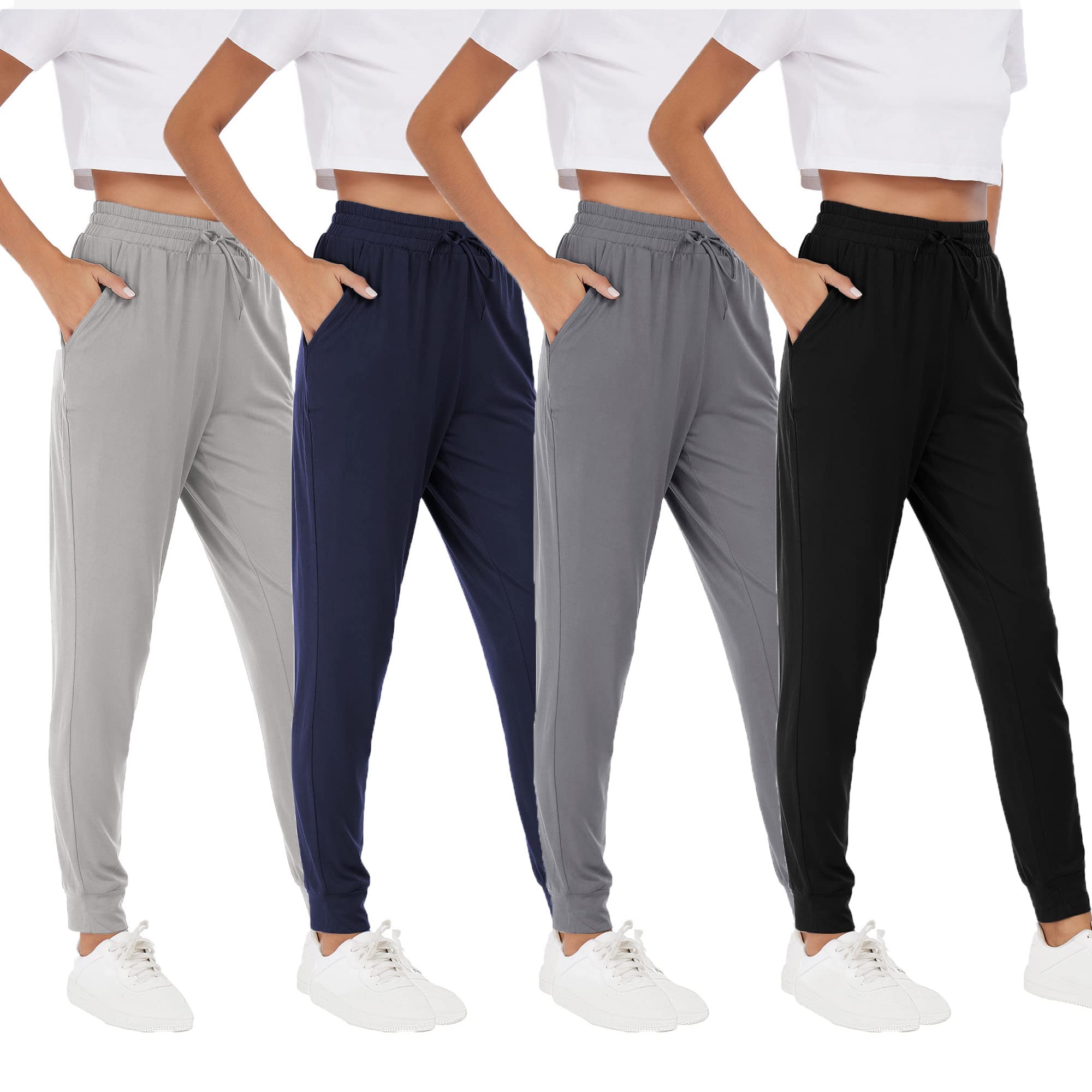 Women's Joggers with Pockets & Drawstring - Soft Sweatpants for Running, Yoga, Workout & Lounge - Comfortable Casual Pants for Women - Perfect for Gym, Home & Outdoor Activities