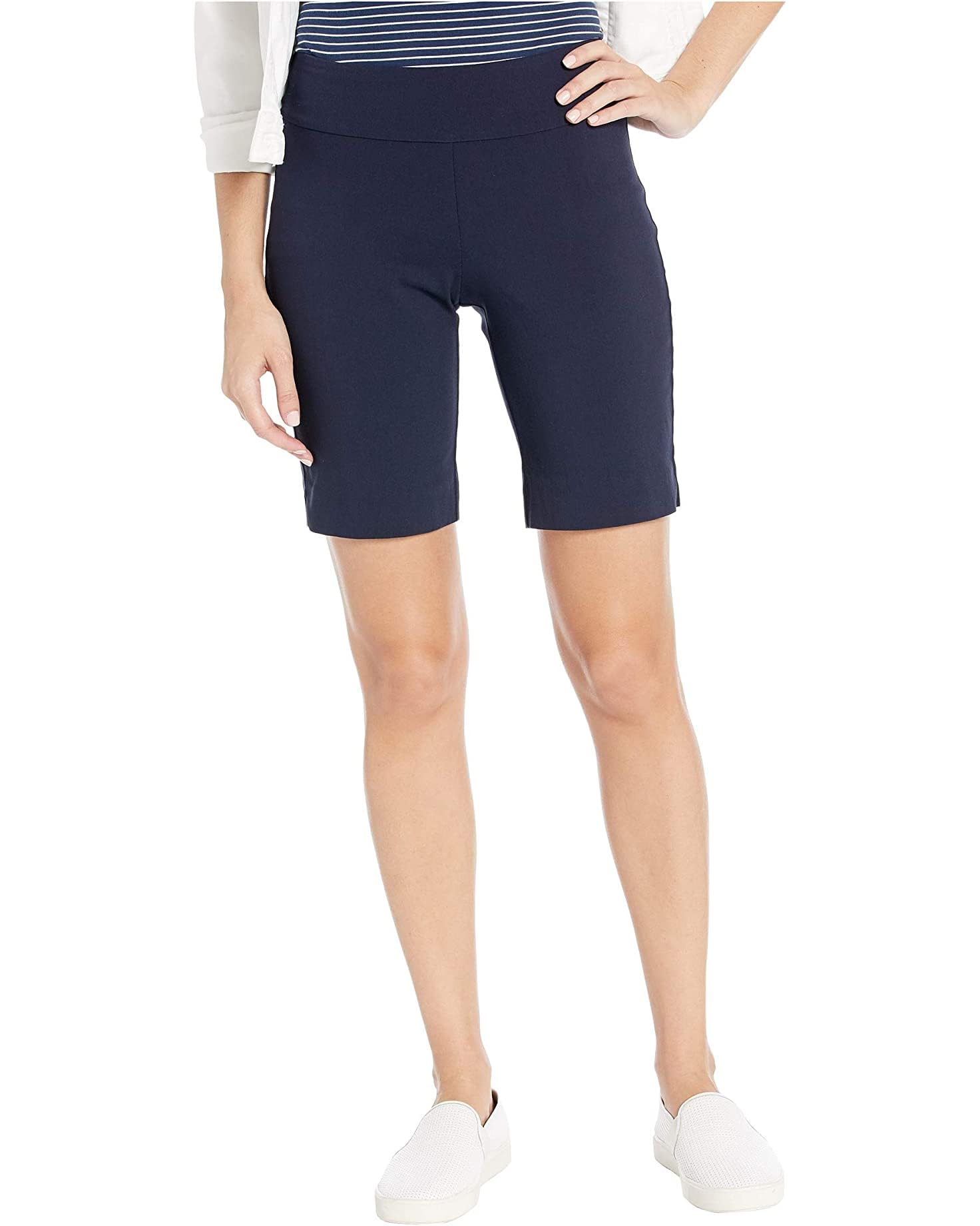 **Men's Comfortable Pull-On Navy Blue Shorts - Stretch Waistband, Casual & Athletic Wear for Gym, Running, and Summer Outfits**