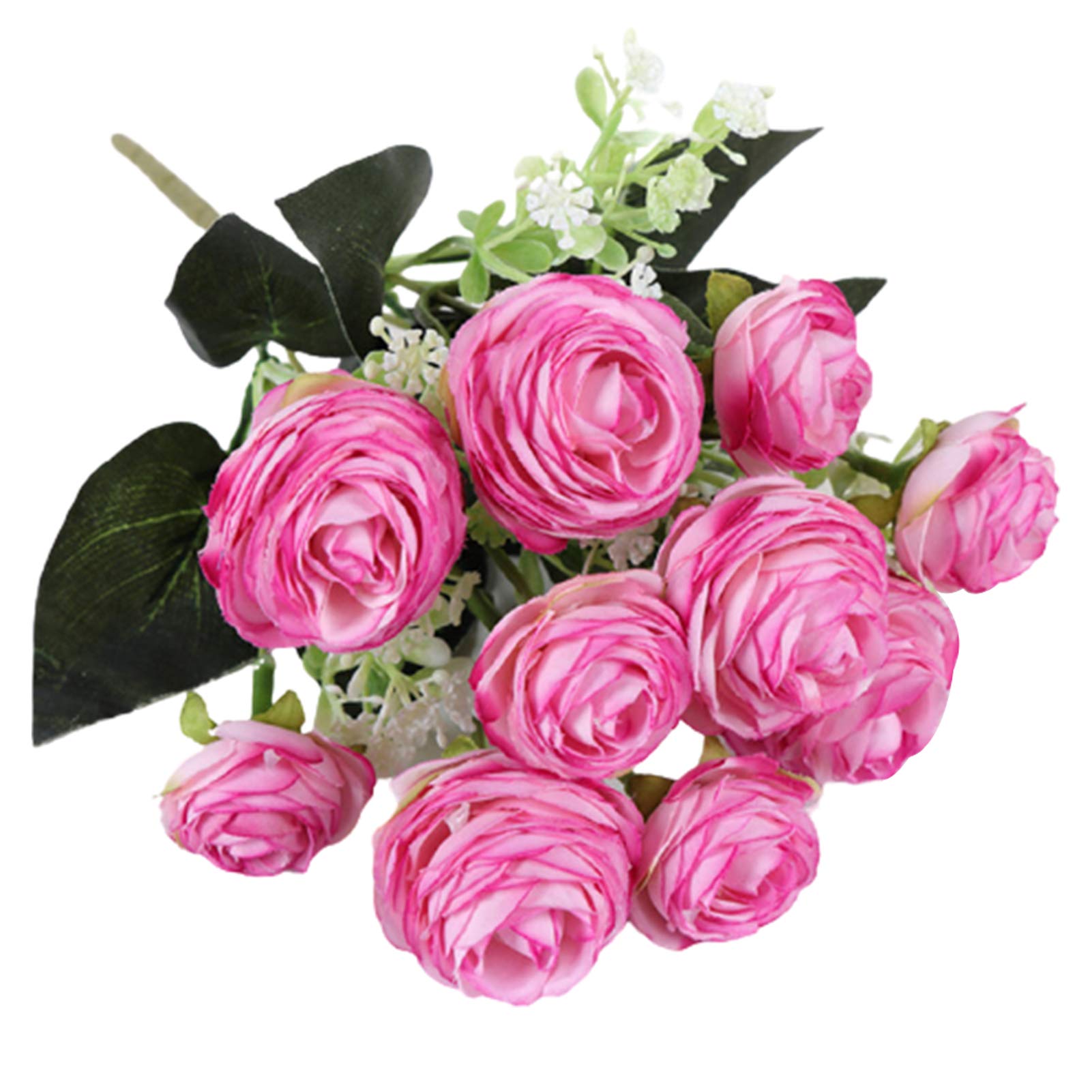 SONGBIRDTH Artificial Rose Bouquet - 1 Pack Red Faux Roses for Home, Wedding, Party Arch, Garden, Cafe & Shop Decor - Perfect for Table Centerpieces, Backdrops & Event Styling