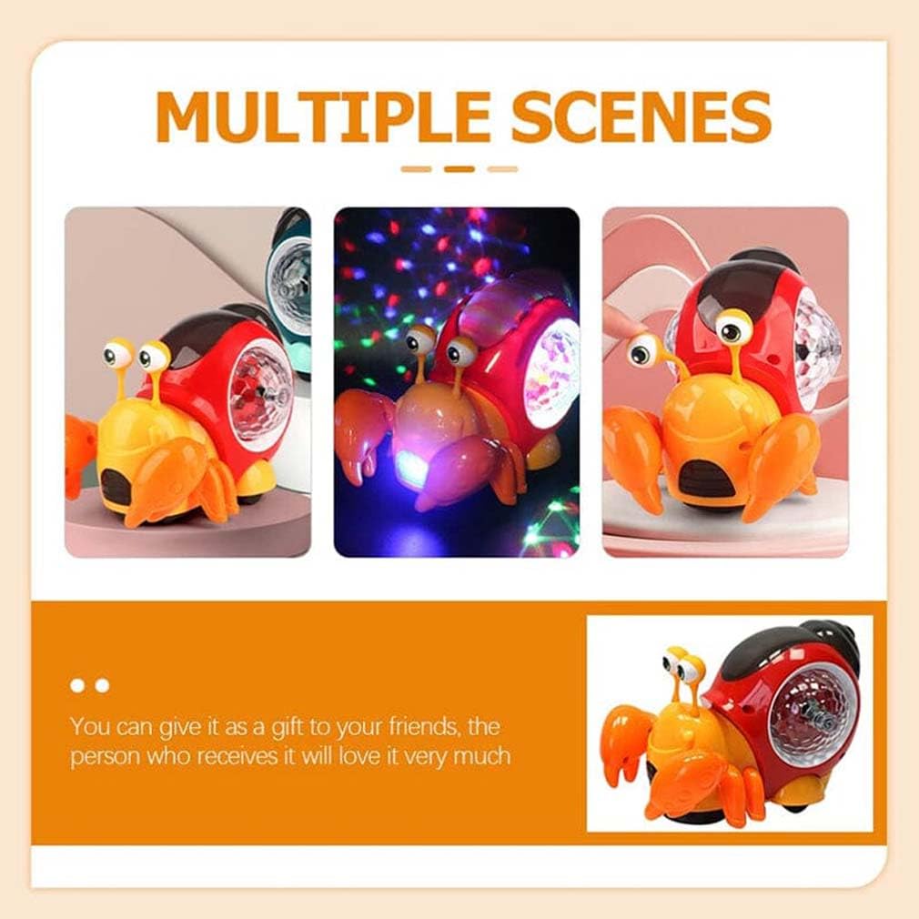 Luminous Snail Toy - Interactive Dancing Musical Toy with Light & Sound Effects | Portable Early Learning Educational Toy for Kids | Perfect for Playtime, Parties & Sensory Development (Green)