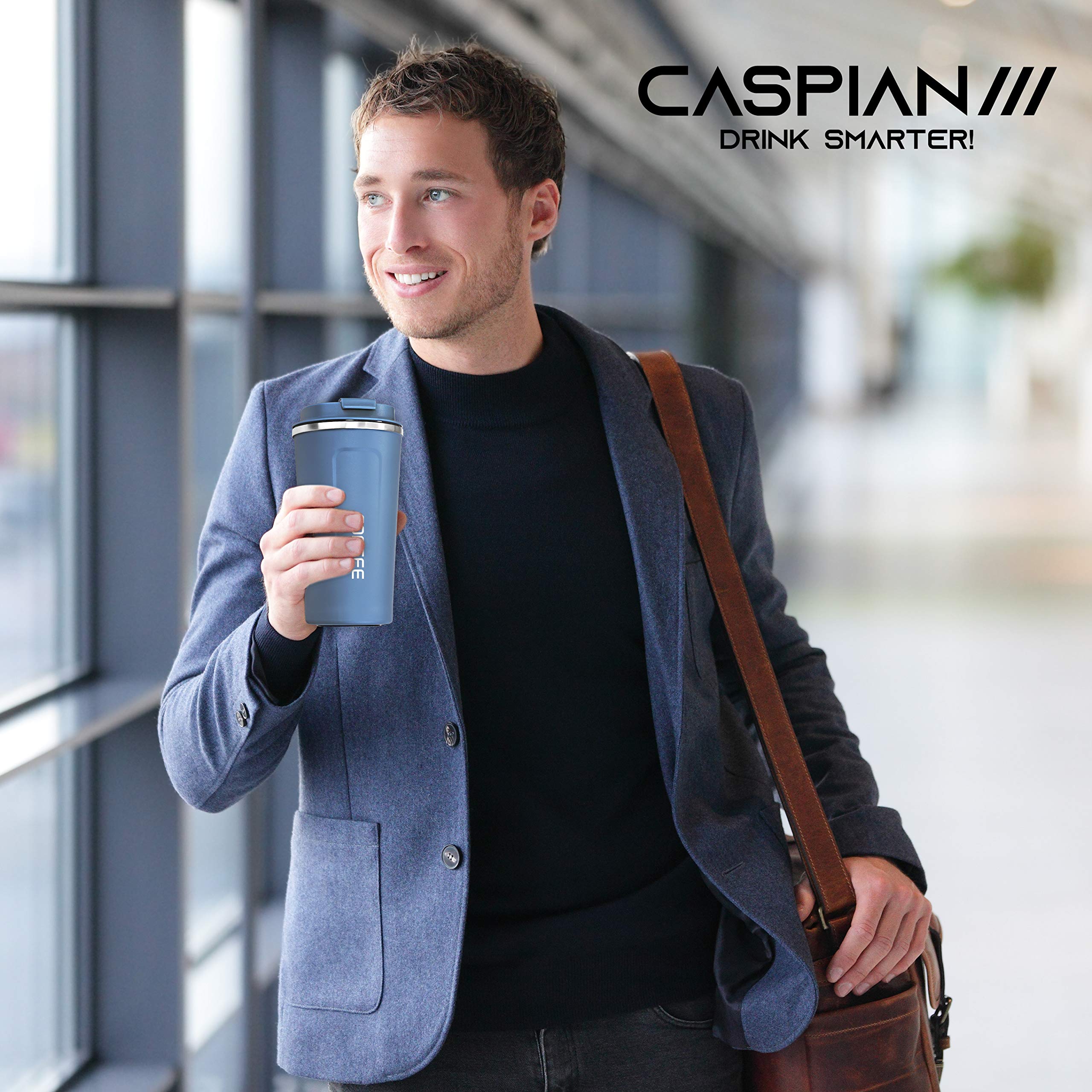 Caspian Vacuum Insulated Tumbler 500ml - Light Pink for Coffee & Travel