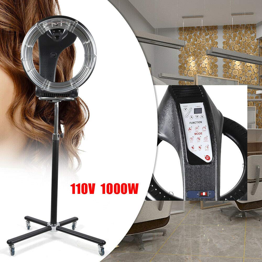 Professional 3-in-1 Hair Dryer with Orbiting Rollerball & Infrared Technology - 1000W Free-Stand Salon Hair Dryer, 360° Rotation Drying & Perming Machine for Home & Salon Use - Perfect for Styling, Drying, and Perm Treatments