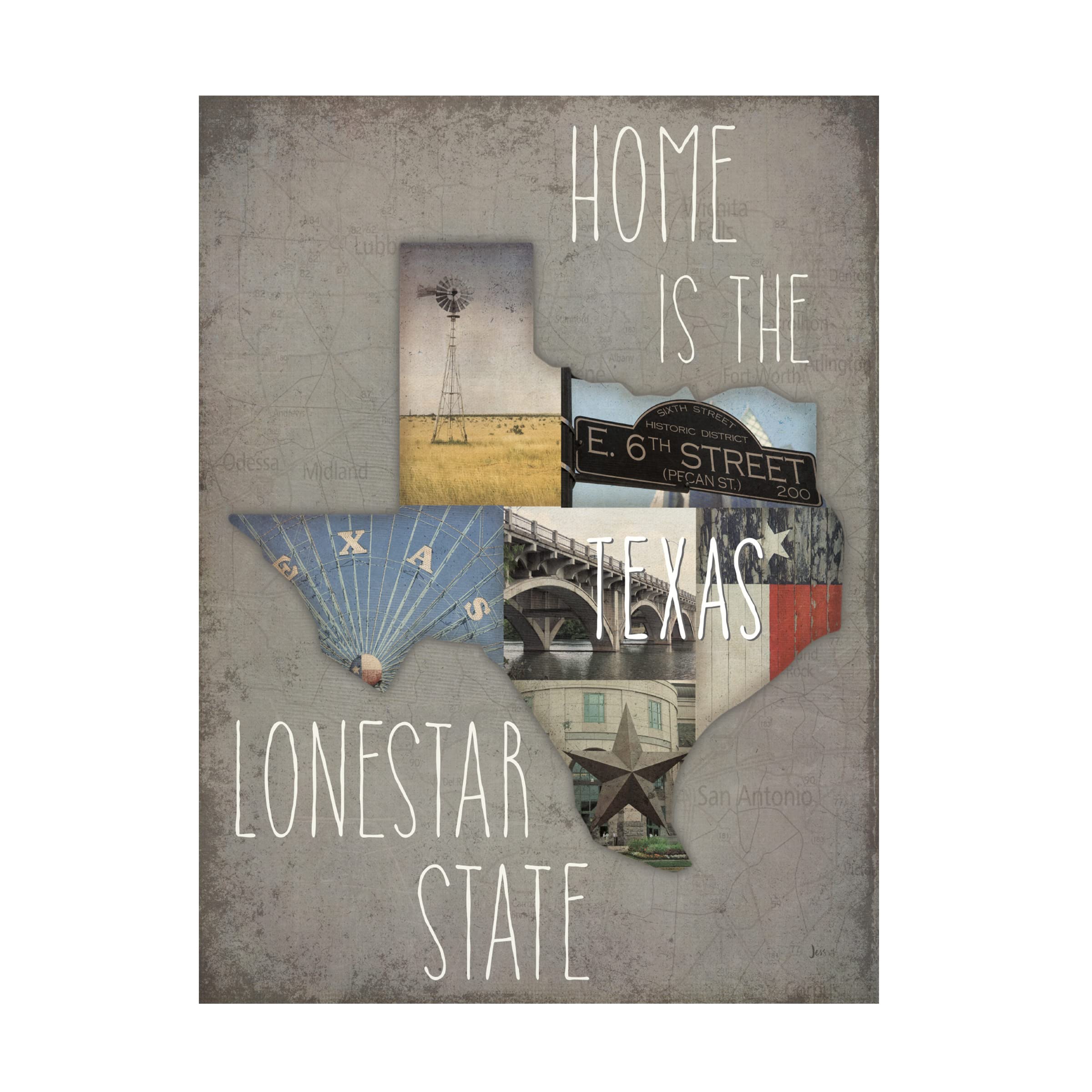 Jess Aiken 'InstaStates III Dark' Canvas Wall Art Print - Modern Abstract Home Decor for Living Room, Bedroom & Office - Trademark Fine Art Collection