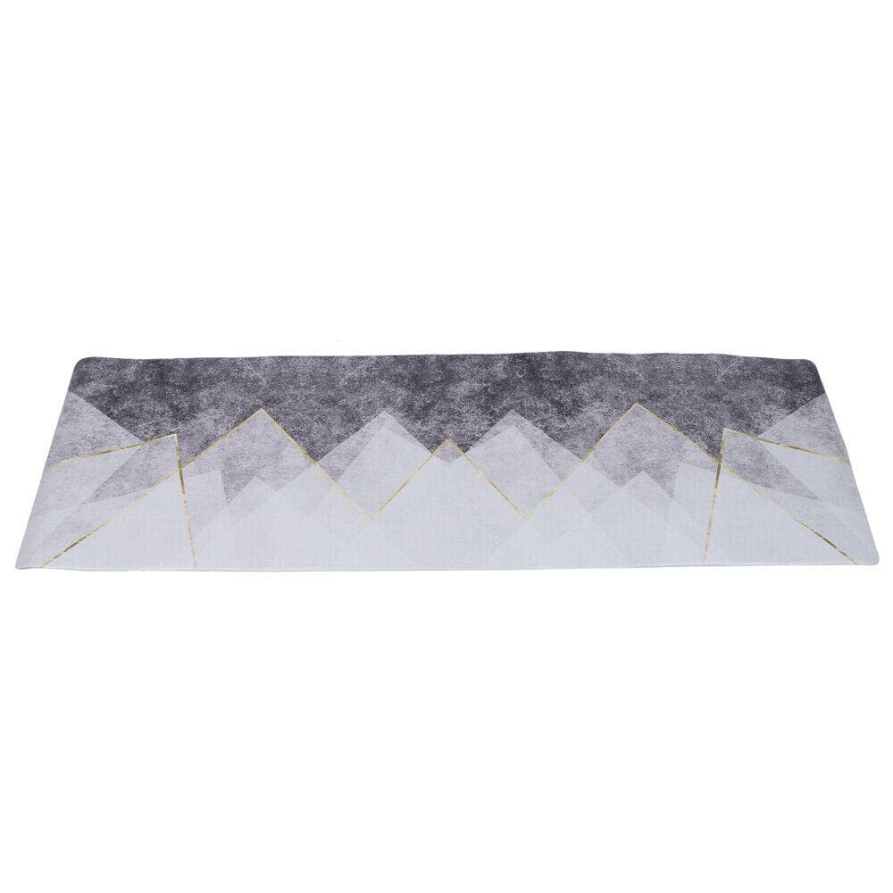 2 Pack Non-Slip Waterproof Kitchen Rugs - Soft Grey Casual Design Floor Mats for Kitchen, Dining Room & High Traffic Areas - Anti-Fatigue Comfort for Cooking & Cleaning