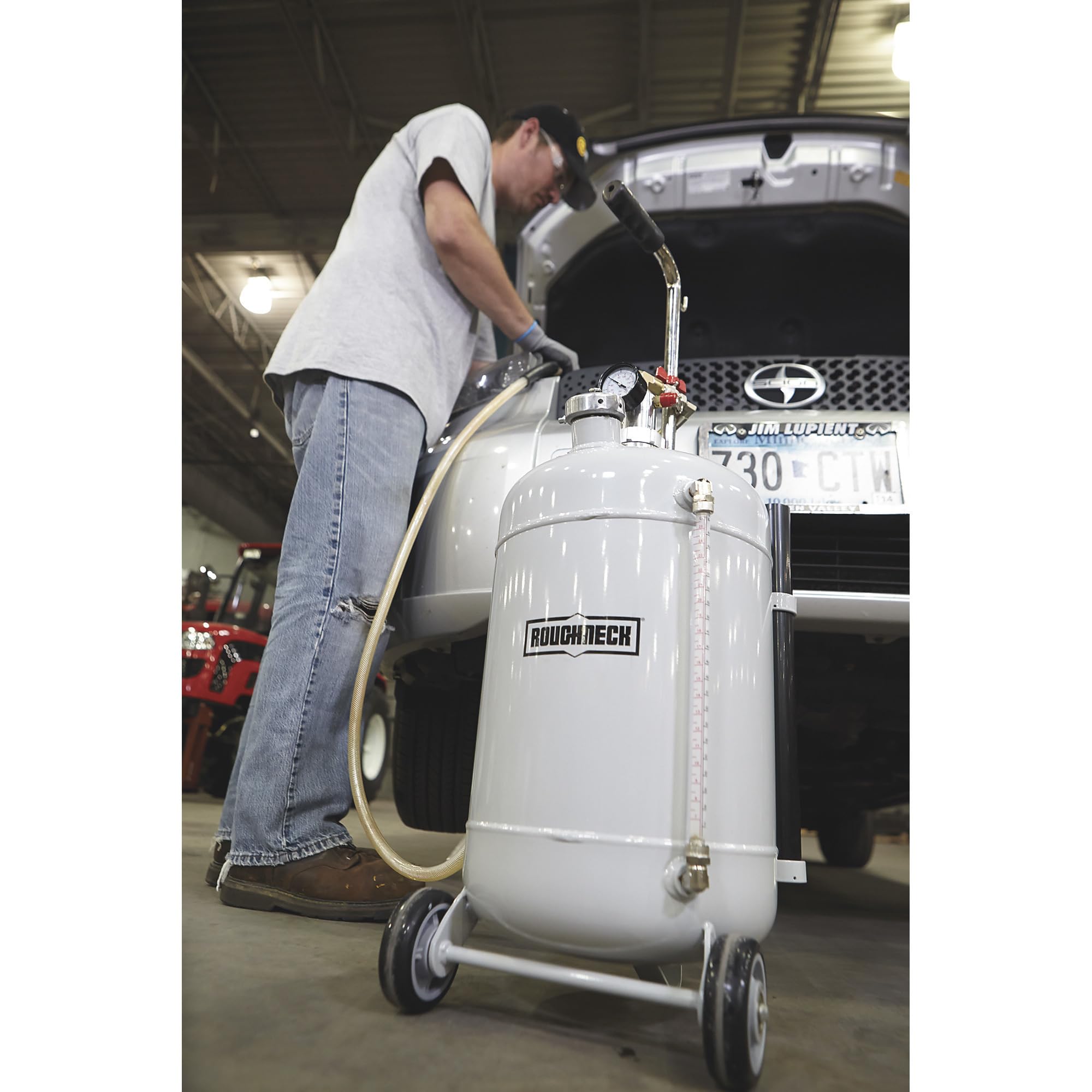 Roughneck Air-Operated Oil Dispenser - 8-Gallon Capacity, 145 PSI for Industrial Lubrication & Automotive Maintenance | Heavy-Duty Pneumatic Oil Pump for Workshops & Garages