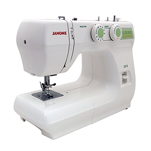 Janome 2212 Sewing Machine with 10 Built-in Stitches - Free Bonus Accessories Kit | Perfect for Beginners, Home DIY Projects & Quilting | Heavy Duty Metal Frame & Easy Threading System