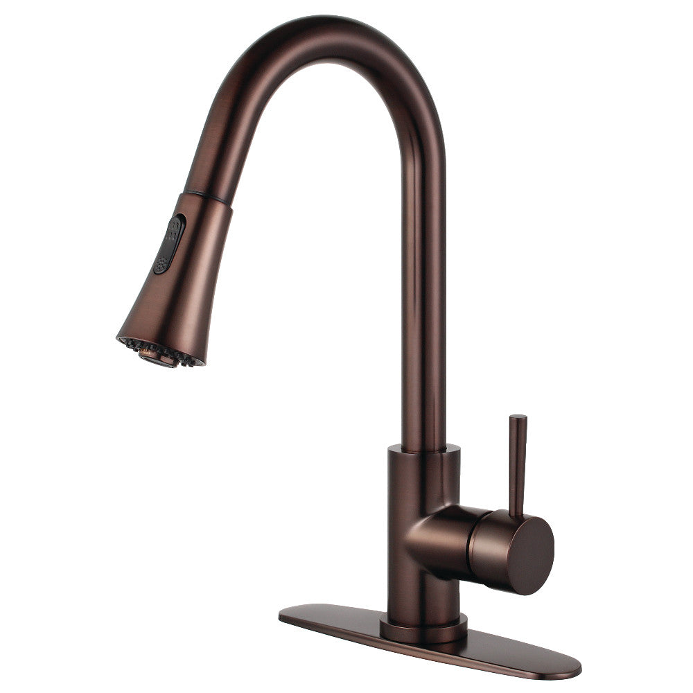 **Concord Single Handle Pull Down Kitchen Faucet - Modern Stainless Steel Sink Faucet with High Arc Spout & Sprayer for Easy Dishwashing & Cooking**    *(Use Cases: Perfect for home kitchens, restaurants, and RVs – ideal for washing dishes, filling pots, and food prep.)*