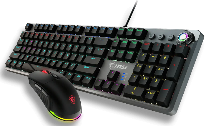 MSI FORGE GK310 Mechanical Gaming Keyboard & Mouse Combo with Red Switches - RGB Backlit, Wired USB for PC Gamers & Content Creators | Perfect for FPS, MOBA Games & Streaming Setup