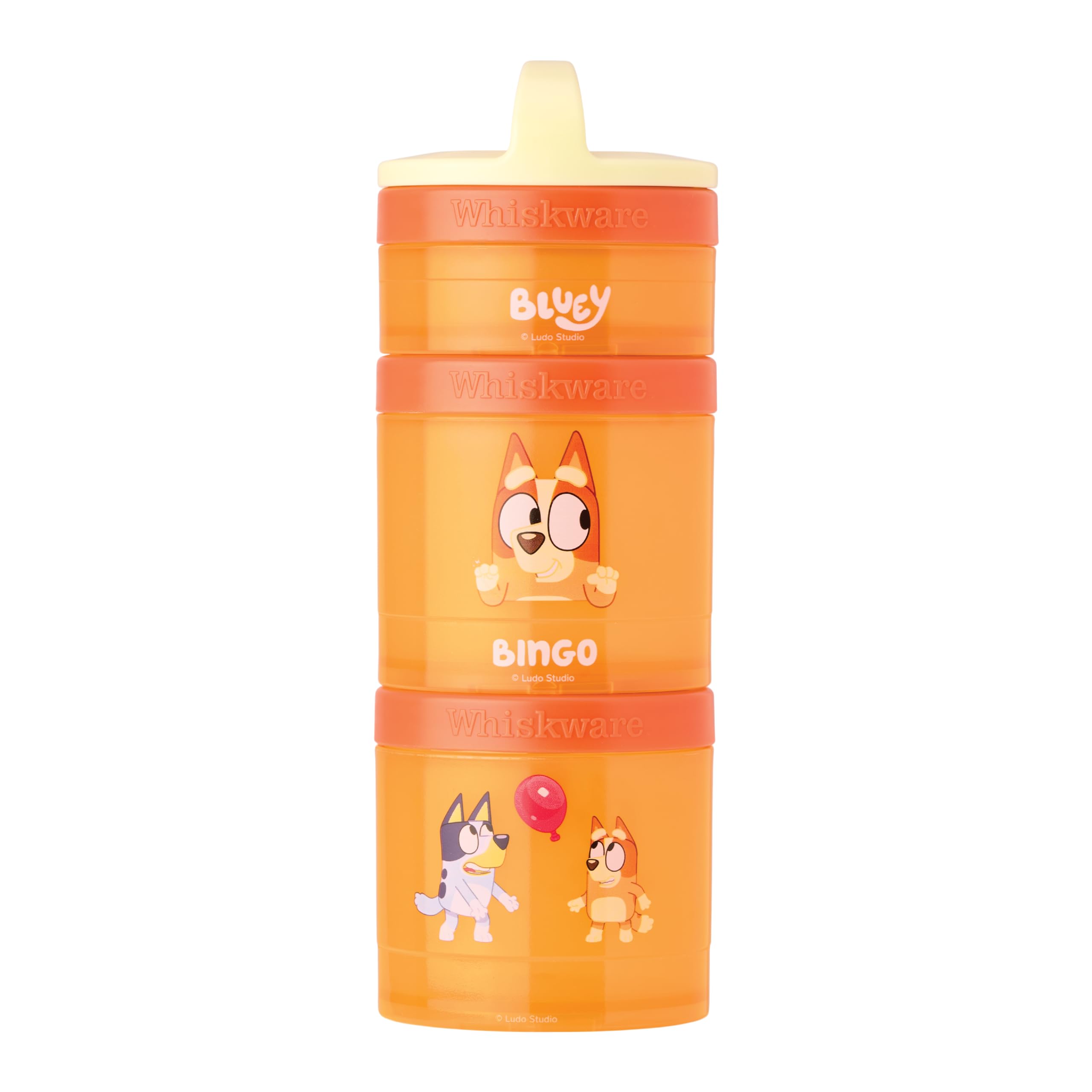 Bluey Stackable Snack Containers for Kids & Toddlers - 3 Pack Reusable BPA-Free Food Storage Cups for School, Travel & On-the-Go - Bluey & Bingo Themed Snack Boxes - Perfect for Lunchboxes, Picnics & Daycare Snacks
