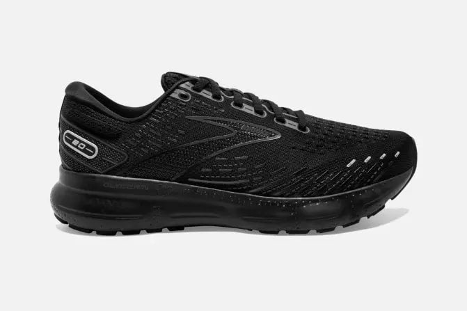 Women's Brooks Glycerin 20 Running Shoes (Wide Width) - Black/Black | Premium Cushioned Sneakers for Long Distance Running & Jogging