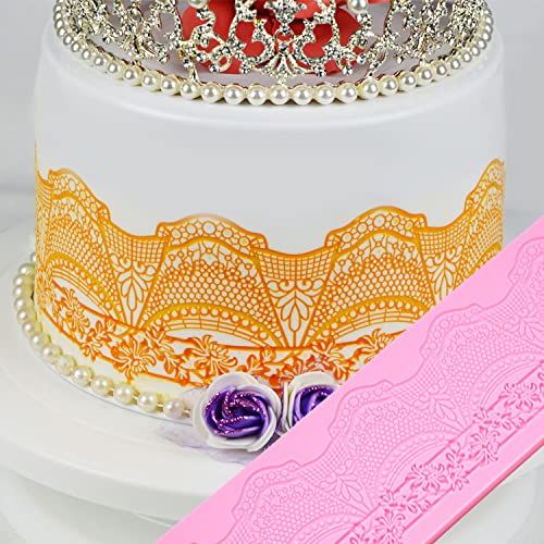 Premium Silicone Cake Lace Mold Set for Fondant Decorating - Elegant Lace Molds for Wedding Cakes, Cupcakes & Dessert Toppers - Perfect for Baking, DIY Cake Decorating & Special Occasions