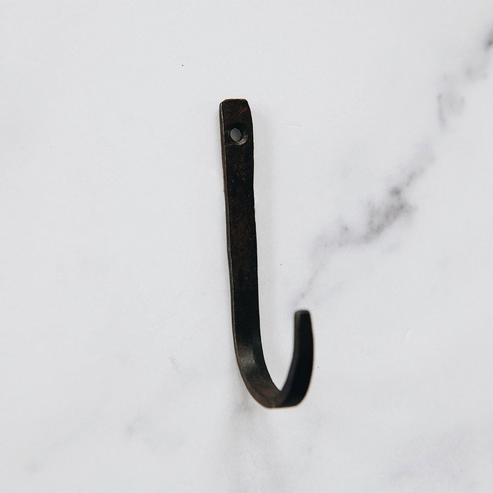 Single J Wall Hook - Heavy Duty Stainless Steel Hooks for Hanging Coats, Hats & Keys - Perfect for Entryway, Bathroom & Garage Organization