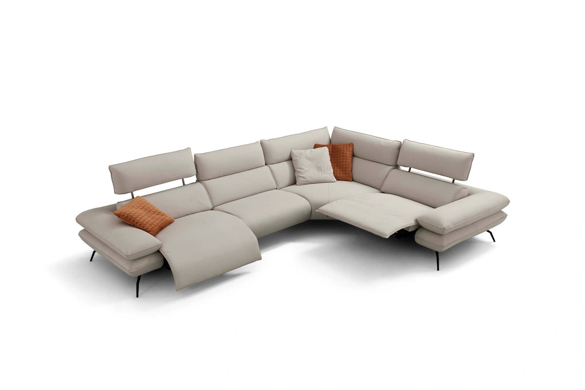 INCANTO I861 4-Piece Sectional Sofa Set - Modern L-Shaped Couch with Chaise for Living Room, Family Room & Apartment