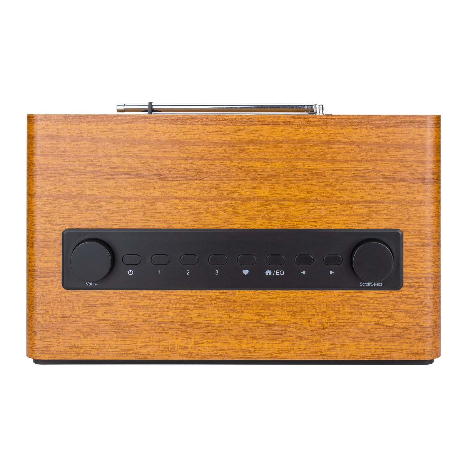 Ocean Digital WR-860 FM/Wi-Fi Internet Radio with Stereo Speakers - Alarm Clock, Sleep Timer, Aux Input & Line Out - 2.4