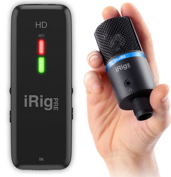 IK Multimedia Pre HD Audio Interface with Bonus Microphone Add-On Options - Perfect for Home Studio Recording & Podcasting