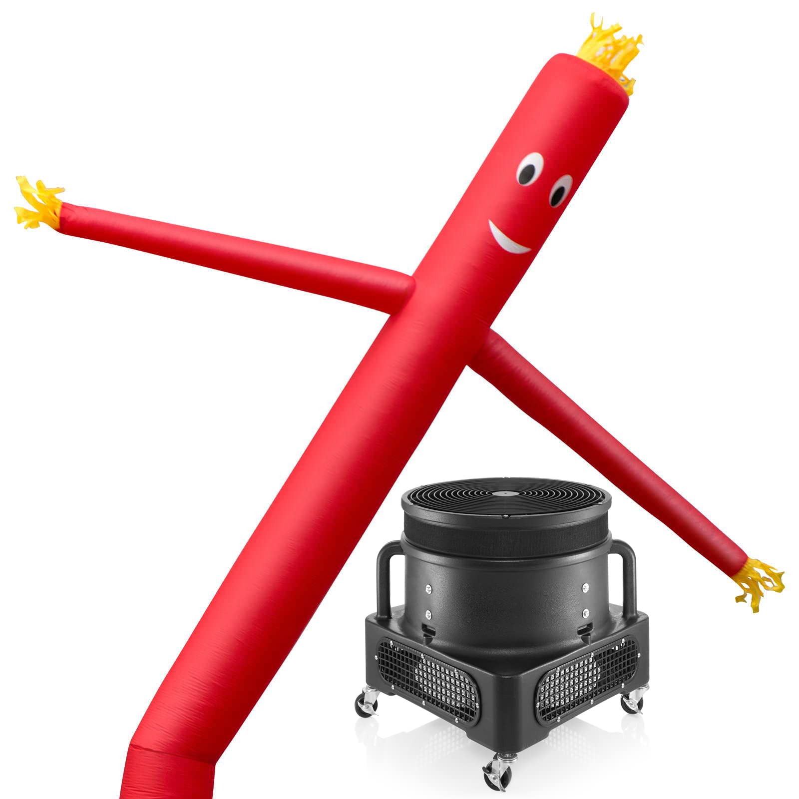 20ft Tall Air Inflatable Tube Man Wacky Waving Dancing Puppet with Blower Fan - Red for Outdoor Advertising, Car Dealerships, and Grand Openings