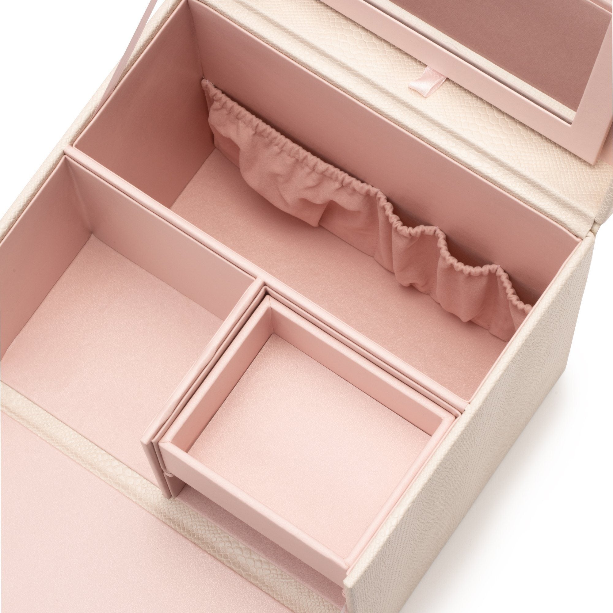 Flavia Cosmetic Box IV - Premium Makeup Organizer with Mirror & Drawers - Perfect for Vanity, Travel & Gift Giving