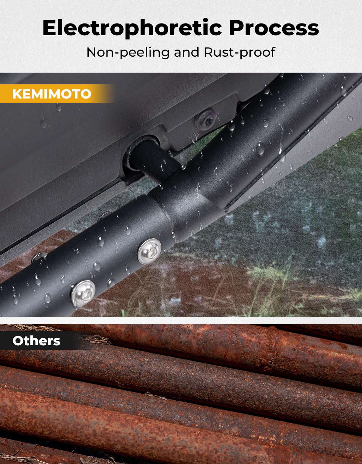 KEMIMOTO Heavy Duty Steel Nerf Bars & Rock Sliders for 2024-2025 Polaris RZR XP 1000/XP 4 1000 | 1.5