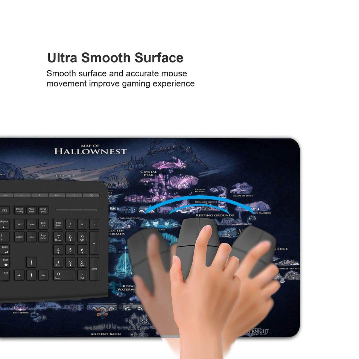 Large Gaming Mouse Pad - Extended Size Non-Slip Rubber Base Desk Mat for PC, Laptop & Computer | Perfect for Gaming, Office Work & Home Use