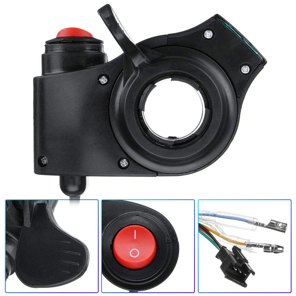 Electric Bike Thumb Throttle with LED Display - Speed Control & Power Switch for E-Bikes, Scooters, and Pocket Bikes - Perfect for Commuting, Off-Road Adventures, and Urban Transportation
