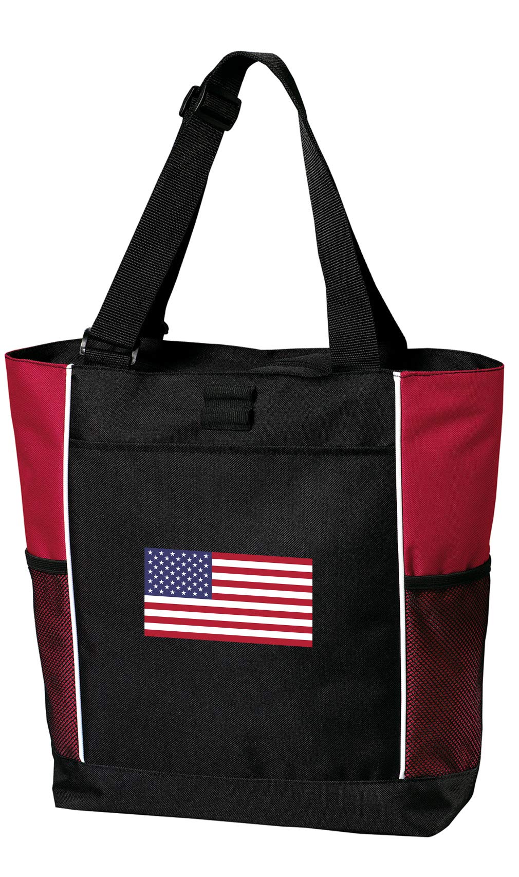 American Flag Tote Bags - Patriotic USA Flag Beach Bags for Women & Men - Perfect for Travel, Shopping & Outdoor Activities