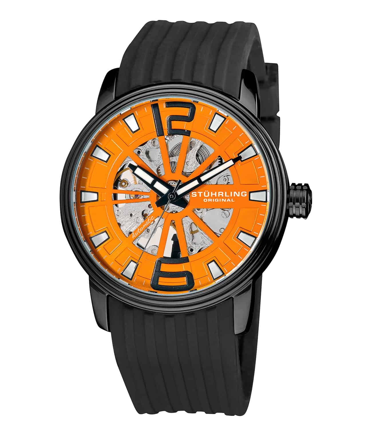 Delphi Achilles 1078 Automatic 44mm Skeleton Watch for Men - Luxury Mechanical Timepiece with Transparent Dial - Perfect for Business, Formal Events & Collectors