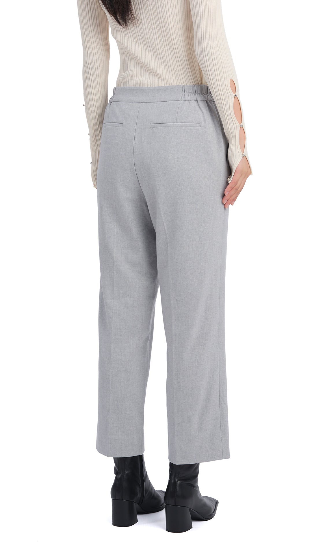 Straight Leg Trousers for Women - High Waist Office Pants, Comfortable Stretch Work Pants for Business Casual & Professional Wear