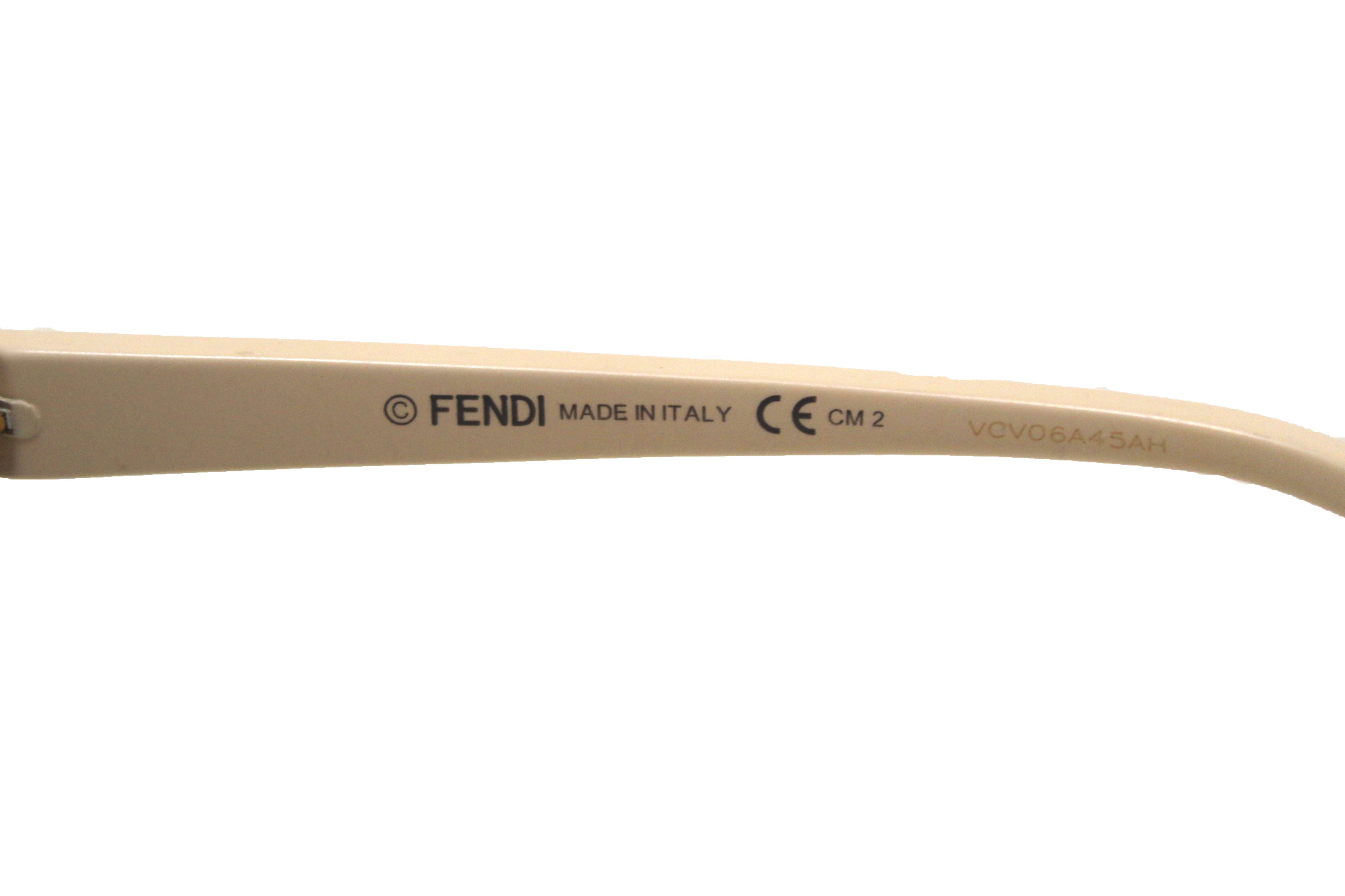 Authentic Fendi Tortoise Shell Acetate Sunglasses with White Frame - Luxury Designer Shades for Women & Men, Perfect for Beach, Driving & Fashion Accessories