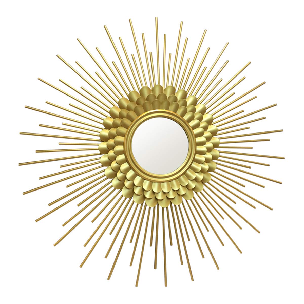 Vintage Round Wall Mirror with Antique Gold Metal Frame - 32/40 Inch Decorative Accent Mirror for Living Room, Bedroom, Dining Room & Entryway - Perfect for Home Decor, Wall Art & Interior Design