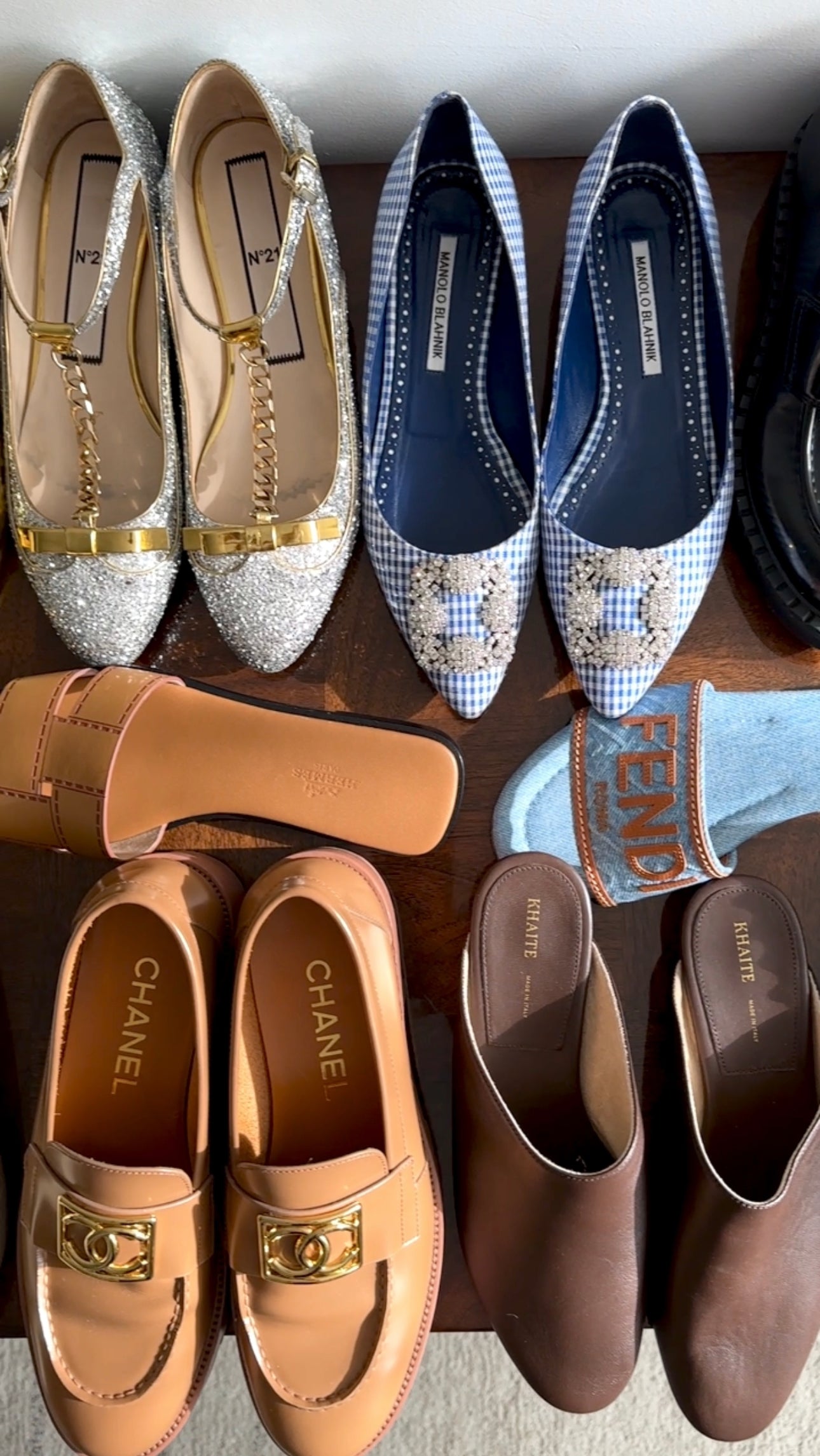 Chanel 2023 Tan Glossed Leather CC Tread Loafers Size 37 - Women's Luxury Designer Shoes for Work, Office & Formal Occasions